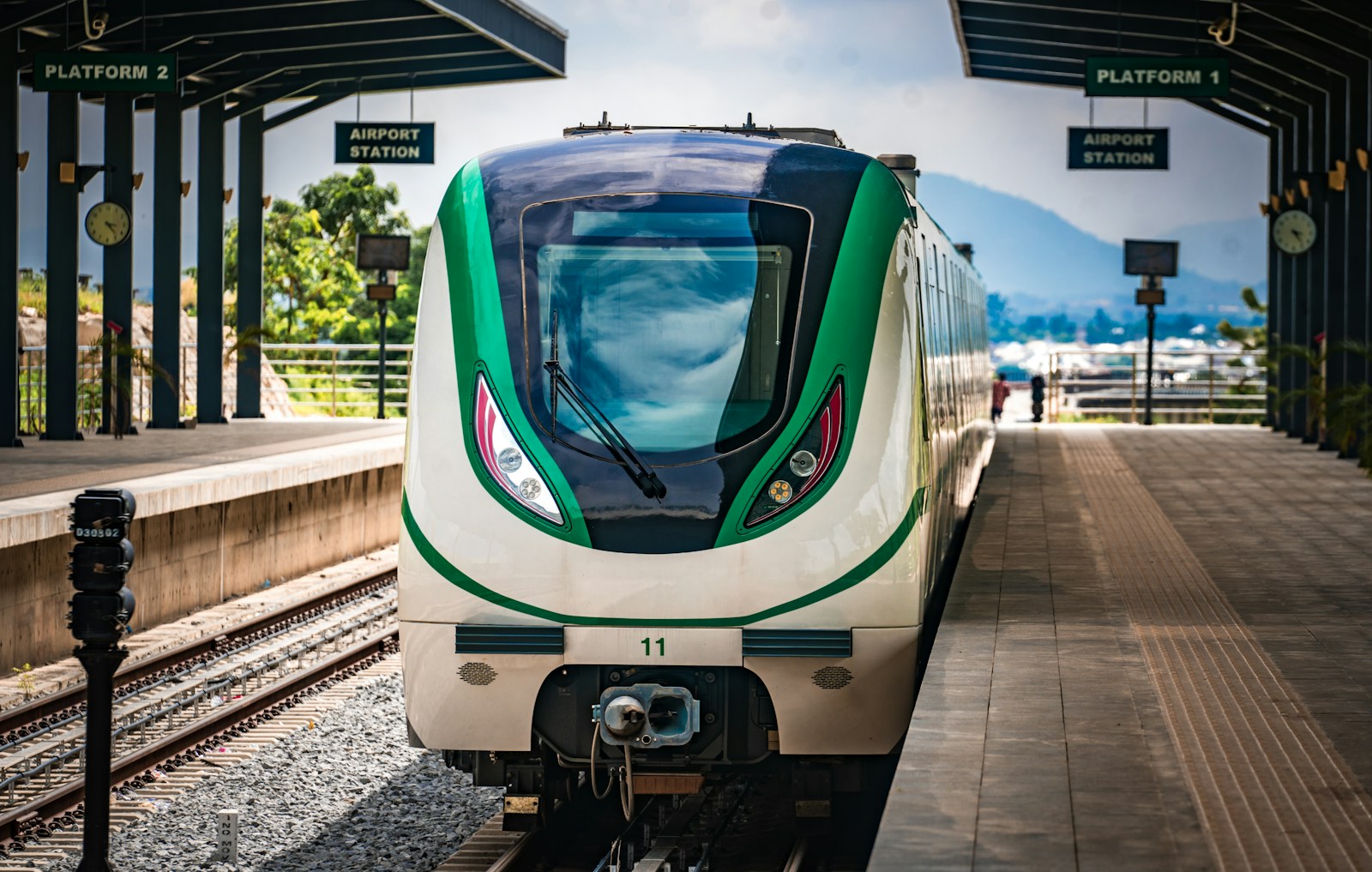 Abuja Metro train at the airport station