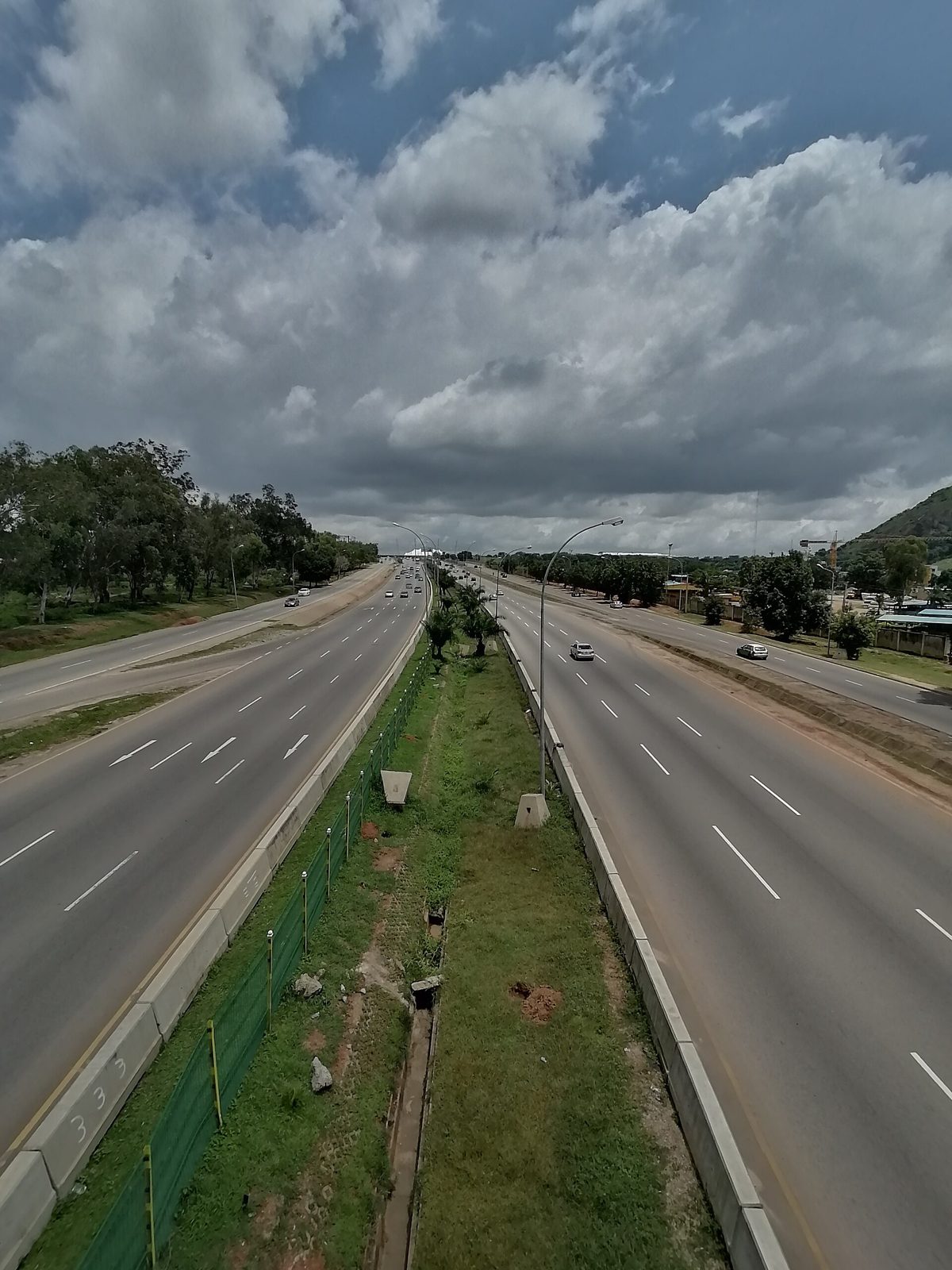 Open highway under a big sky in Abuja